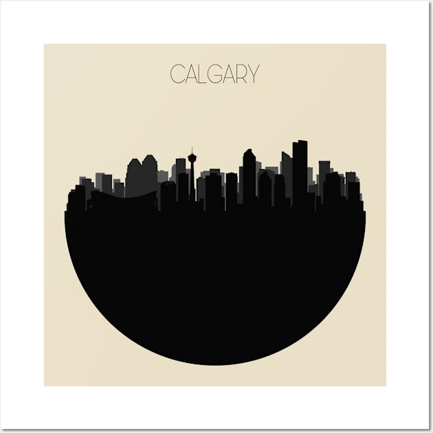 Calgary Skyline Wall Art by inspirowl